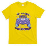 1st Grade Level Unlocked Back To School Gamer T-Shirt