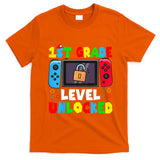 1st Grade Level Unlocked Back To School First Day Gamer Boy T-Shirt