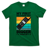 Retro Nostalgia - My First Cellphone Was Bigger Retro Phone 90s Nostalgia T-Shirt