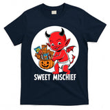 Sweet Mischief – Cute Vintage Devil with Halloween Candy Classic T-Shirt