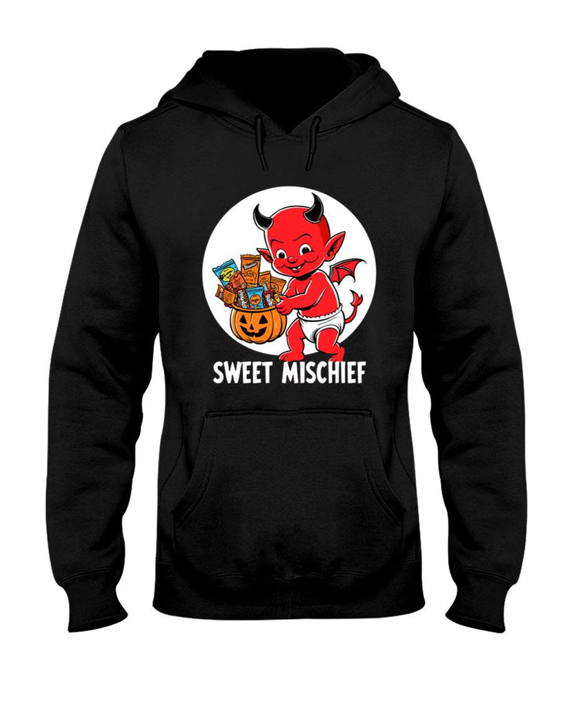 Sweet Mischief – Cute Vintage Devil with Halloween Candy Classic T-Shirt