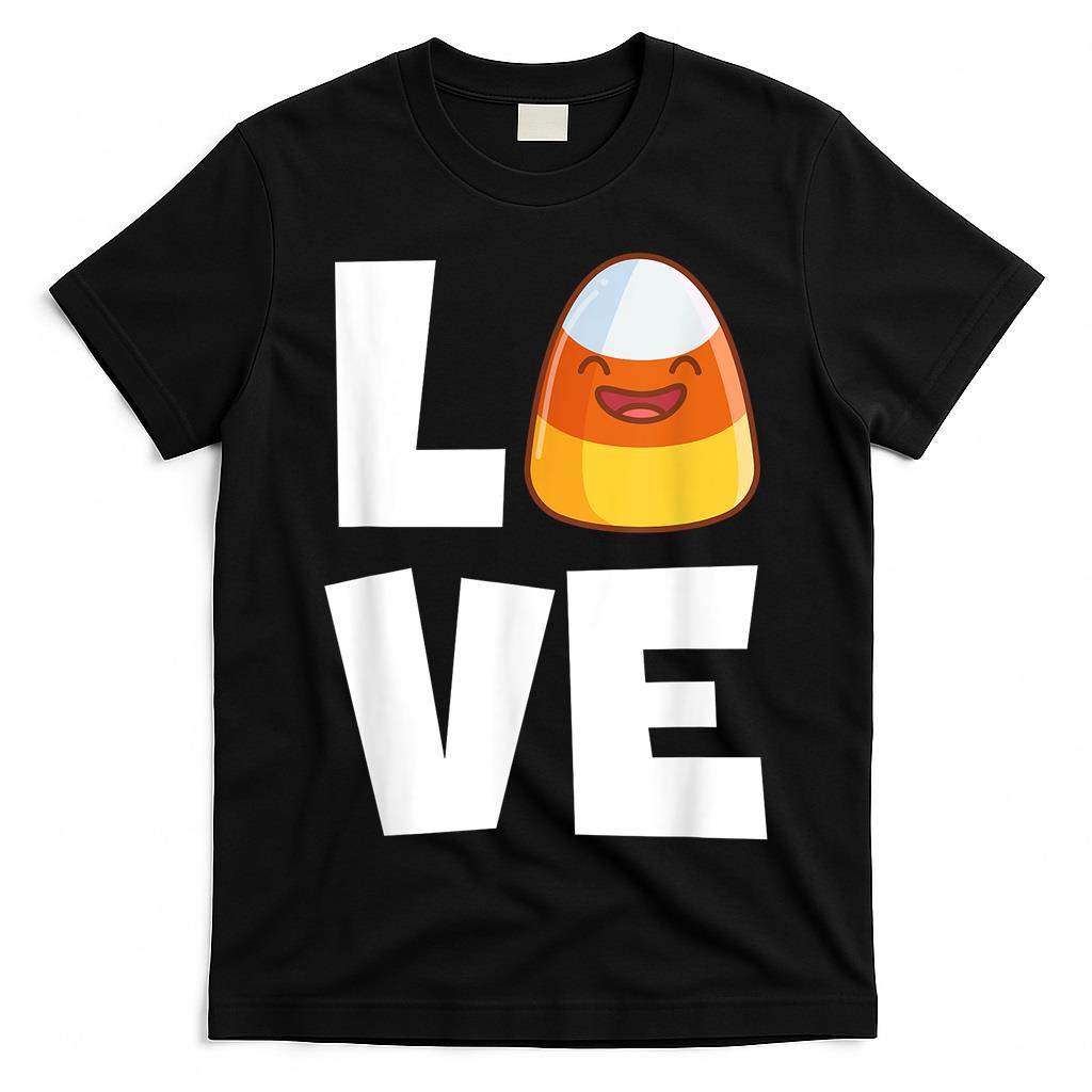 Love Candy Corn Cute Halloween Party Trick Or Treat  Style 1 T-Shirt