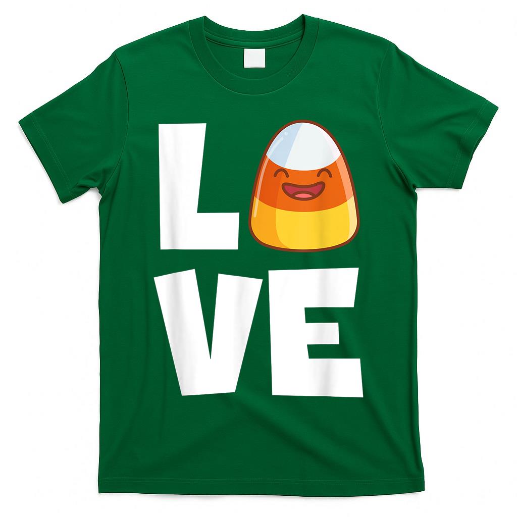 Love Candy Corn Cute Halloween Party Trick Or Treat  Style 1 T-Shirt