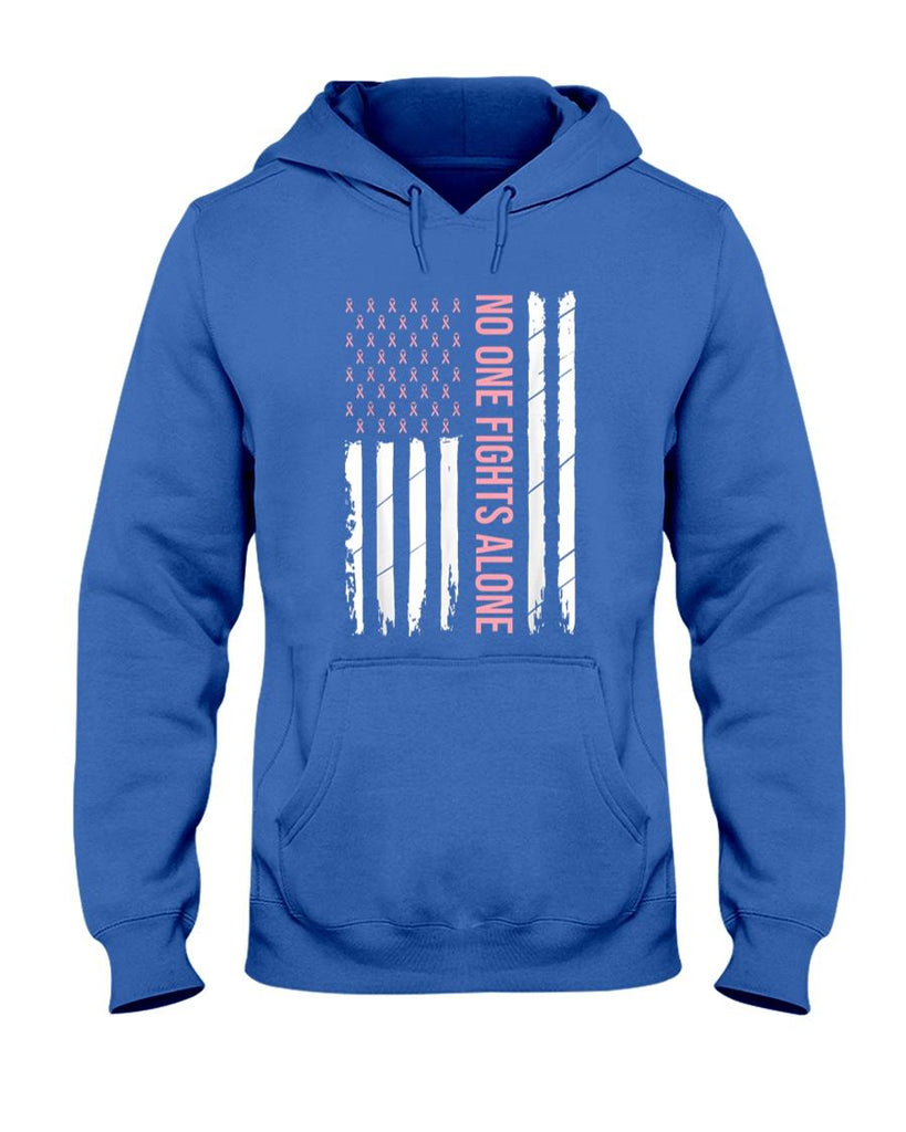 Breast Cancer Awareness Pink Ribbon USA American Flag Men T-Shirt