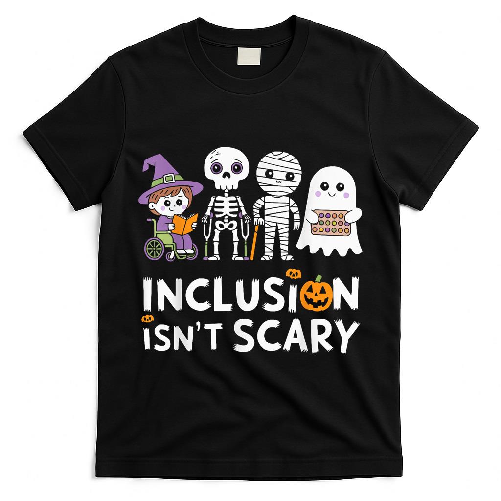 Inclusion Halloween Autism Spooky Inclusivity Trick Or Treat T-Shirt