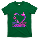 Breast Cancer and Domestic Violence Awareness Heart T-Shirt
