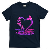 Breast Cancer and Domestic Violence Awareness Heart T-Shirt
