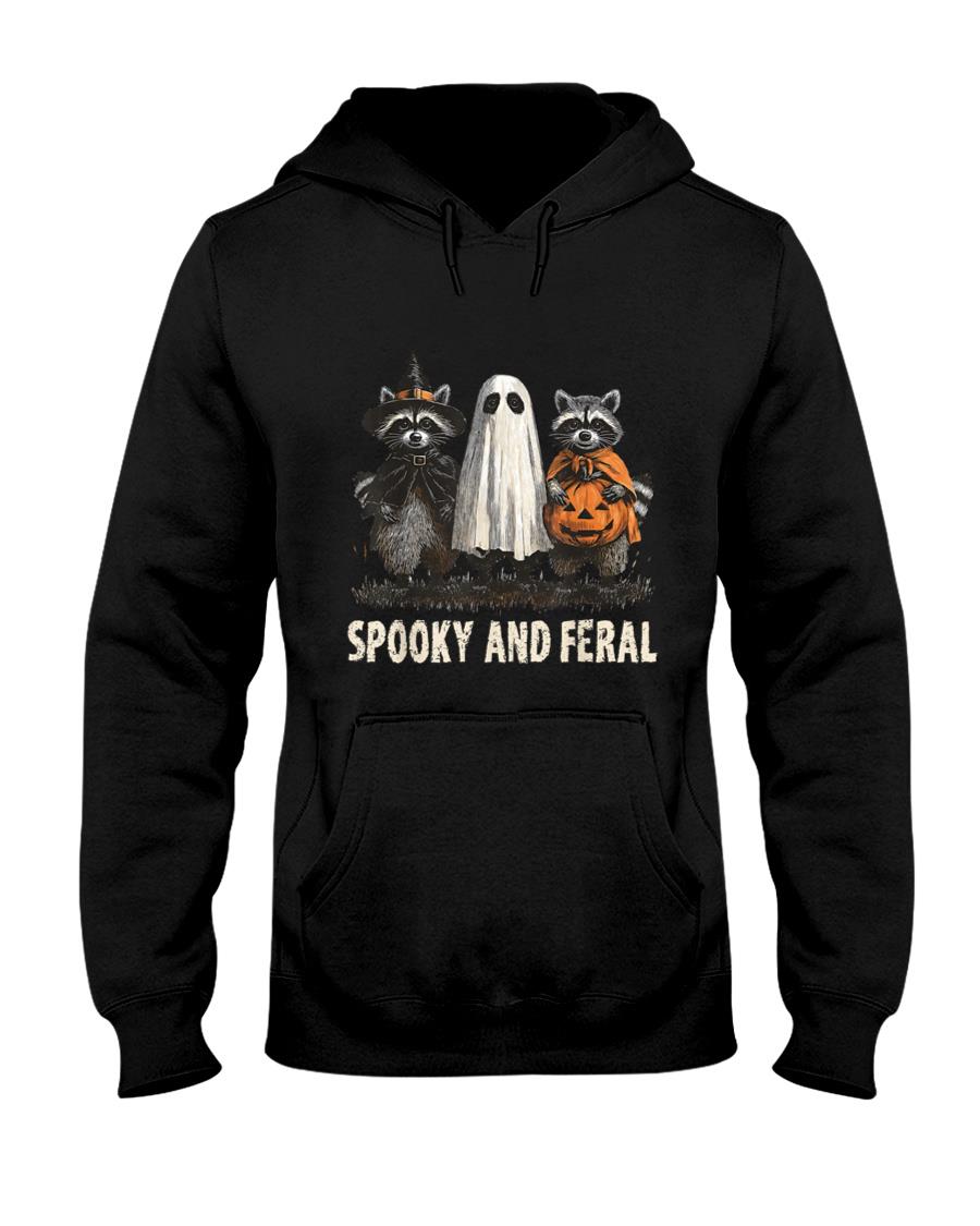 Spooky And Feral Halloween Cute Ghost Raccoon Trick Or Treat T-Shirt