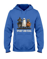 Spooky And Feral Halloween Cute Ghost Raccoon Trick Or Treat T-Shirt
