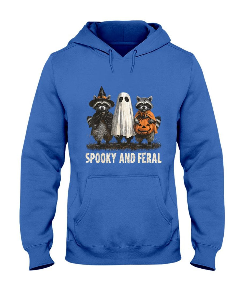 Spooky And Feral Halloween Cute Ghost Raccoon Trick Or Treat T-Shirt