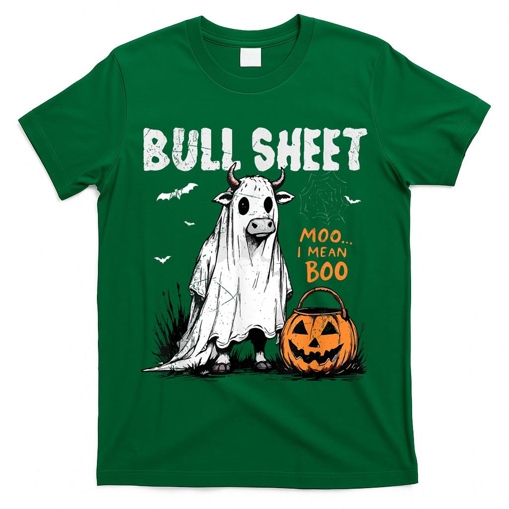 Bull Sheet Moo Boo Funny Halloween Costume Trick or Treat T-Shirt