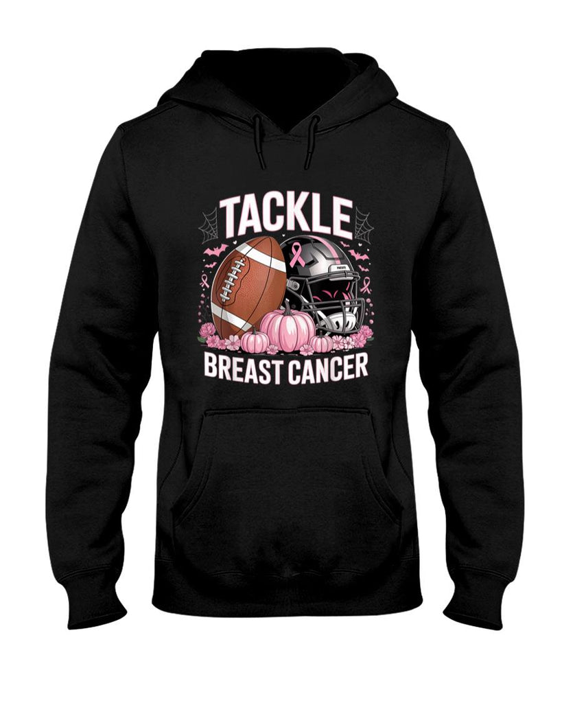 Tackle Breast Cancer Football Breast Cancer Awareness Month T-Shirt_1