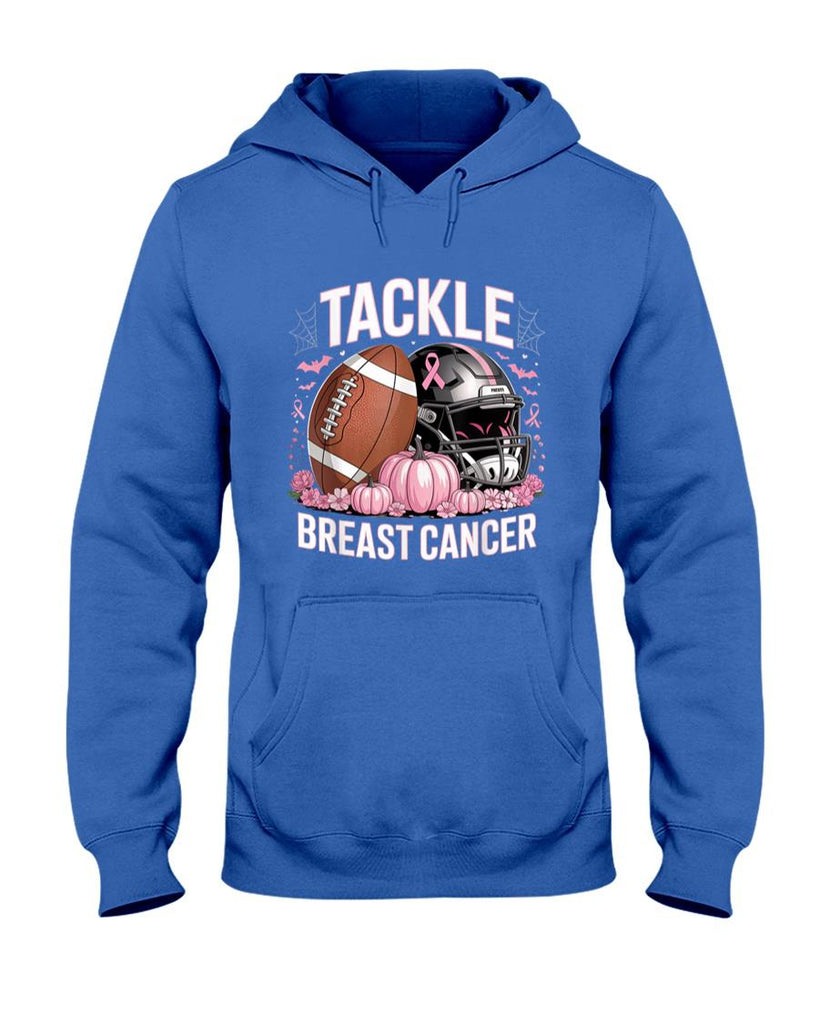 Tackle Breast Cancer Football Breast Cancer Awareness Month T-Shirt_1