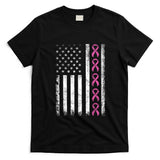 Breast Cancer Shirts American Flag Breast Cancer Awareness Women Kids Men T-Shirt