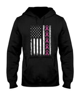Breast Cancer Shirts American Flag Breast Cancer Awareness Women Kids Men T-Shirt