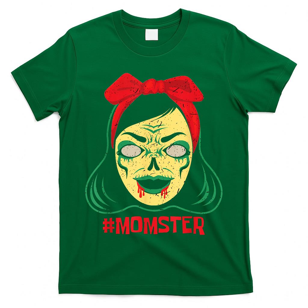 Momster Zombie Mothers Day Halloween Spooky Trick Or Treat T-Shirt