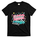 Retro Nostalgia - The Fifties 1950s Car Music Checkerboard Rockabilly Sock Hop T-Shirt