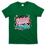 Retro Nostalgia - The Fifties 1950s Car Music Checkerboard Rockabilly Sock Hop T-Shirt