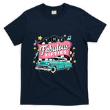 Retro Nostalgia - The Fifties 1950s Car Music Checkerboard Rockabilly Sock Hop T-Shirt