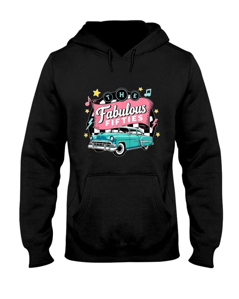 Retro Nostalgia - The Fifties 1950s Car Music Checkerboard Rockabilly Sock Hop T-Shirt