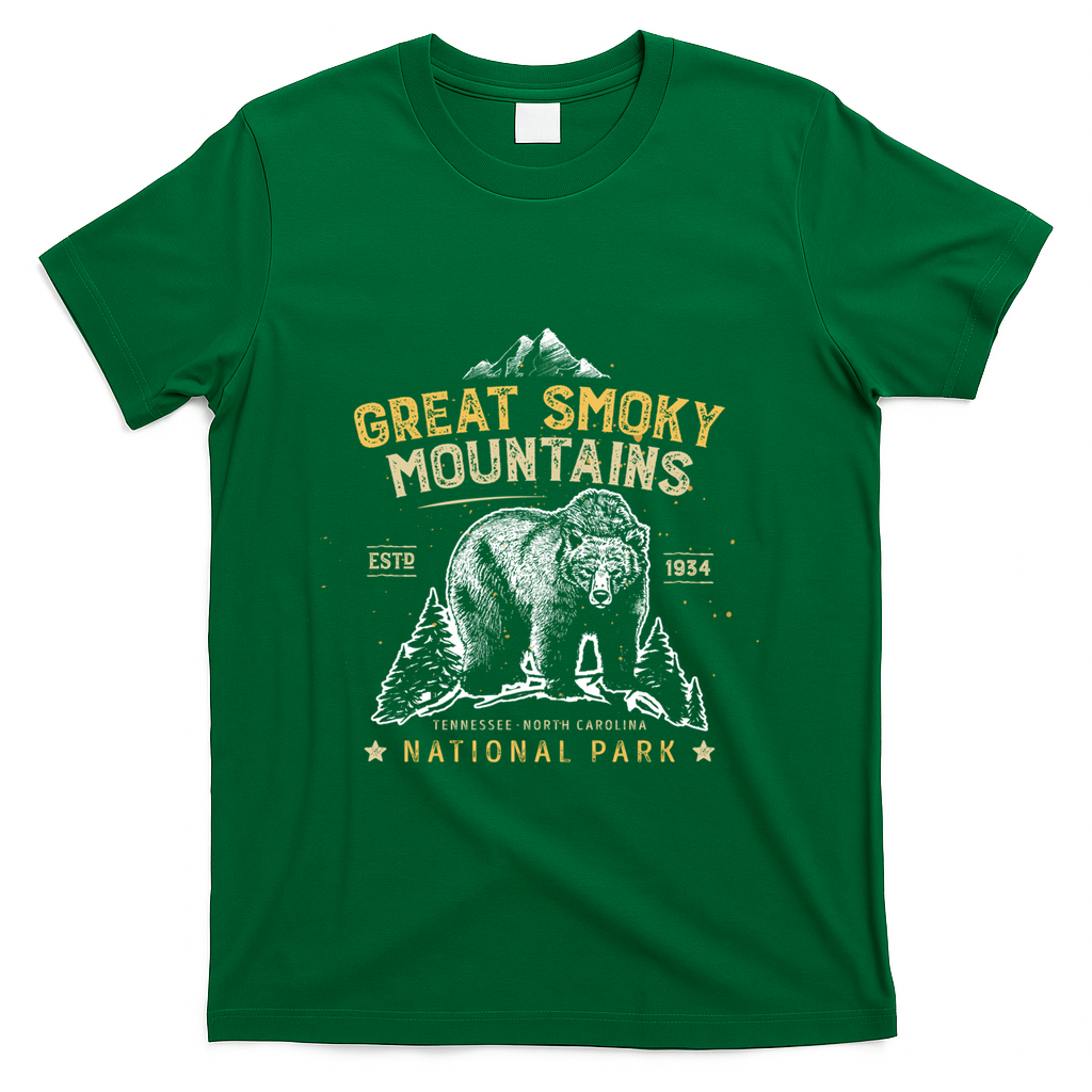 Great Smoky Mountains National Park Bear Vintage Gift T-Shirt