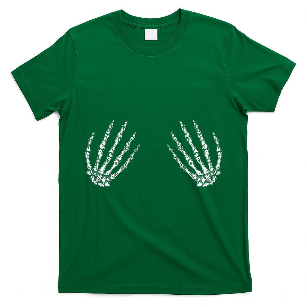 Halloween Bones Skeleton Hands Spooky Trick Or Treat T-Shirt