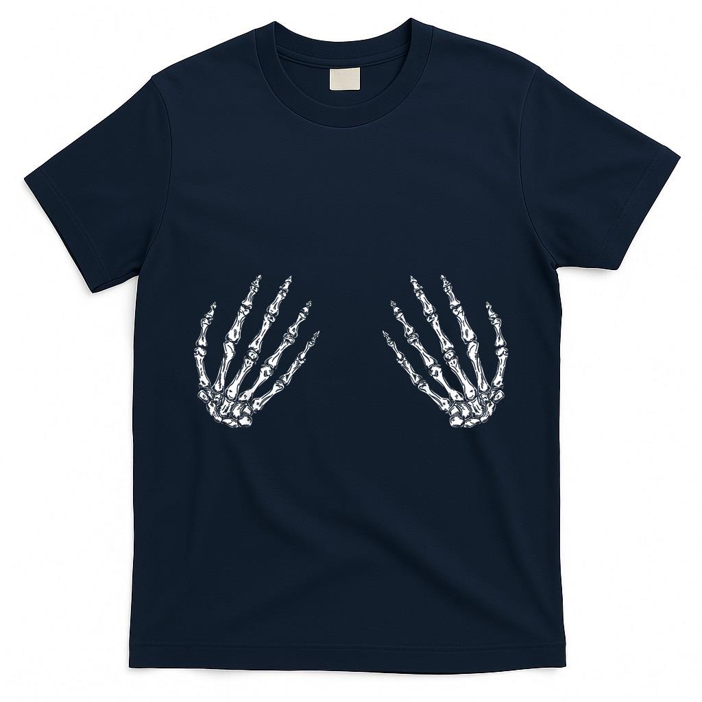 Halloween Bones Skeleton Hands Spooky Trick Or Treat T-Shirt