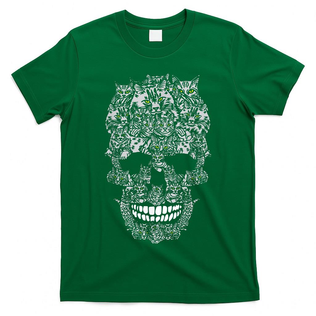 Happy Halloween Skeleton Cat Bones Kitty Trick Or Treat T-Shirt