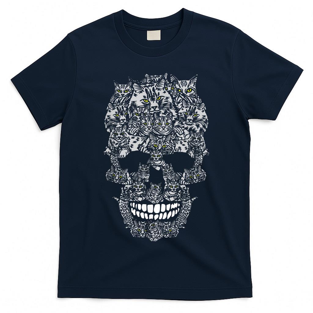 Happy Halloween Skeleton Cat Bones Kitty Trick Or Treat T-Shirt