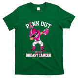 Pink Out Tackle Breast Cancer Awareness Dabbing Football T-Shirt