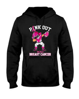 Pink Out Tackle Breast Cancer Awareness Dabbing Football T-Shirt