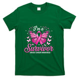 Im A Survivor Butterfly Fight Breast Cancer Awareness Women T-Shirt