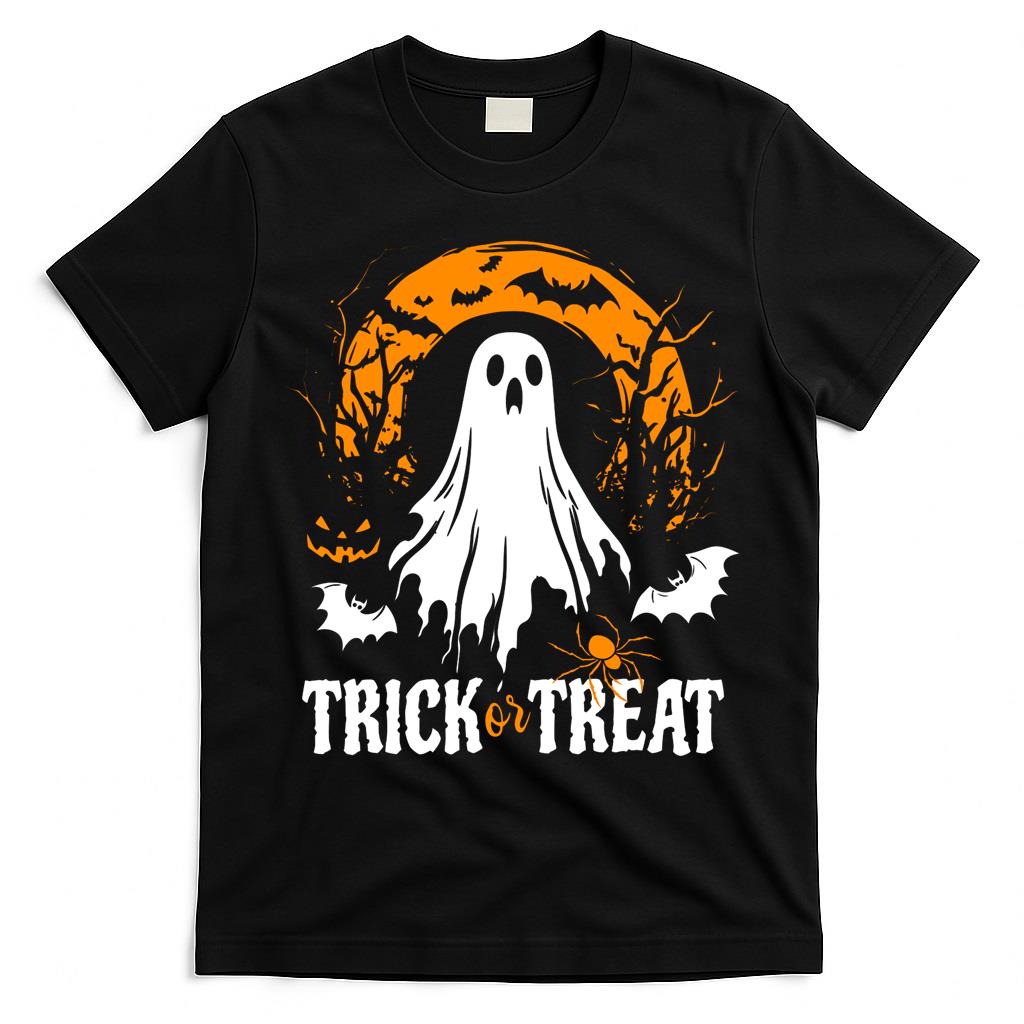 Trick or Treat Ghost Costume - Spooky V-Neck  Style 1 T-Shirt