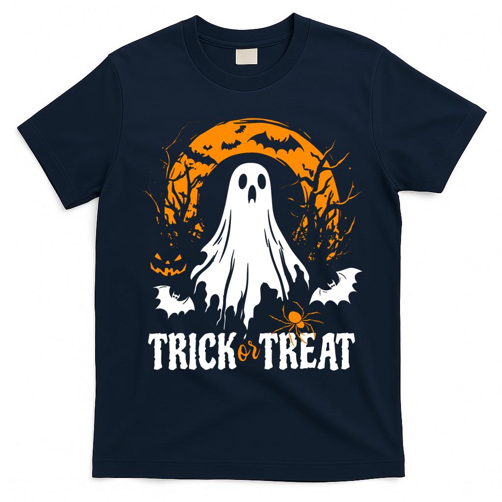 Trick or Treat Ghost Costume - Spooky V-Neck  Style 1 T-Shirt