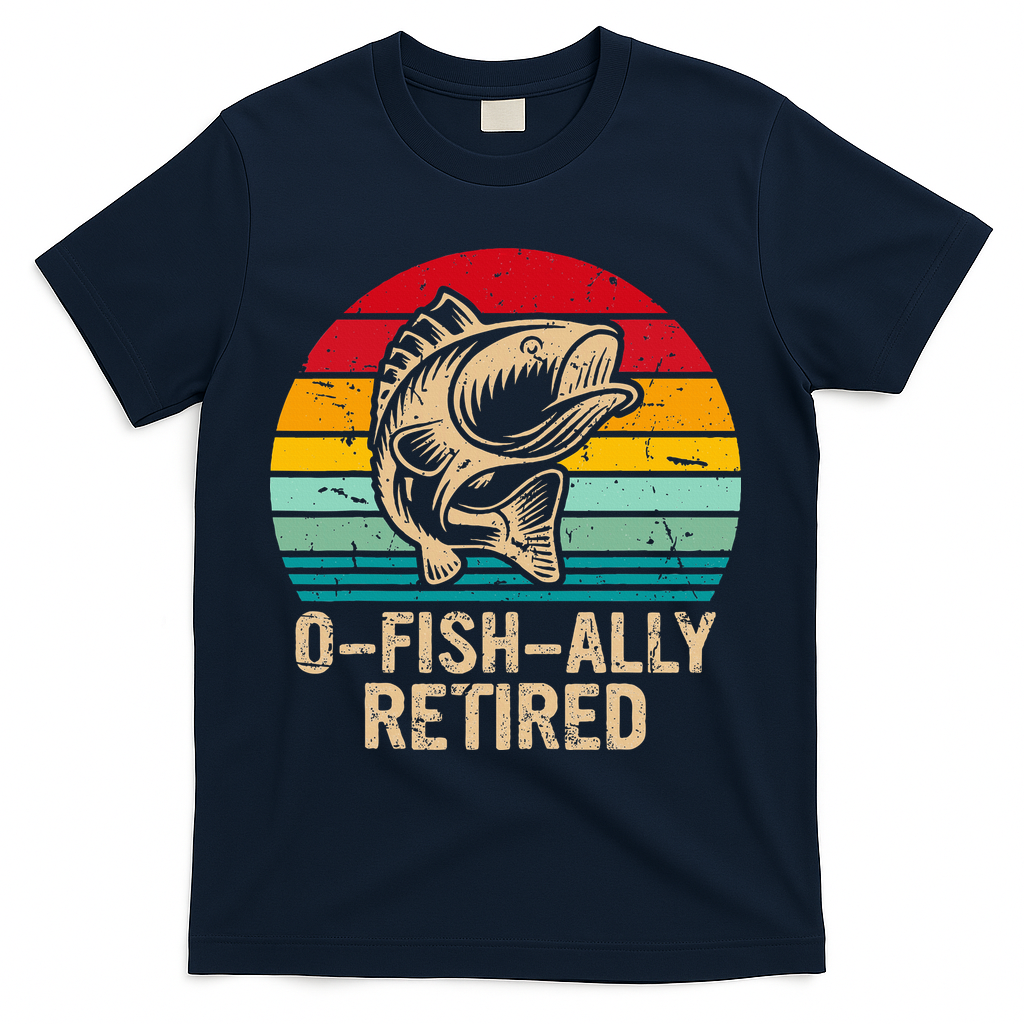 Ofishally Retired Retirement Fishing T-Shirt
