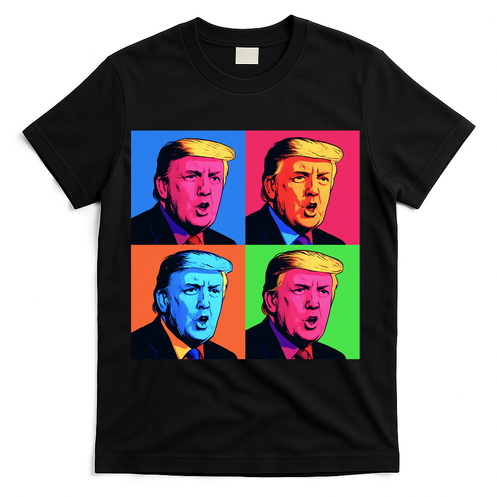 Pop Art Donald Trump Retro T-Shirt - Black