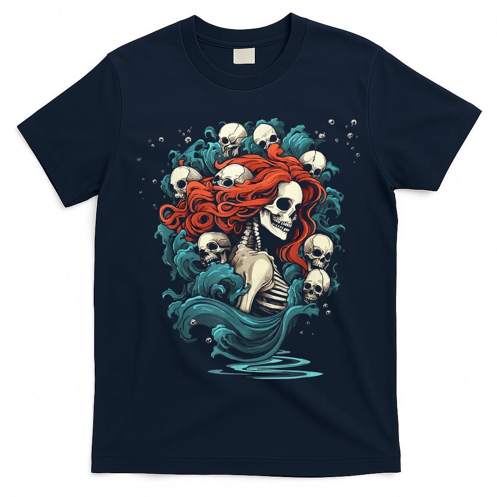 Zombie Mermaid Halloween Costume Spooky Trick Or Treat T-Shirt