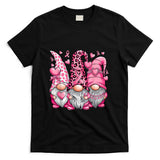 In October We Wear Pink Ribbon Gnomes Women Breast Cancer T-Shirt