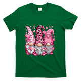 In October We Wear Pink Ribbon Gnomes Women Breast Cancer T-Shirt