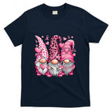 In October We Wear Pink Ribbon Gnomes Women Breast Cancer T-Shirt