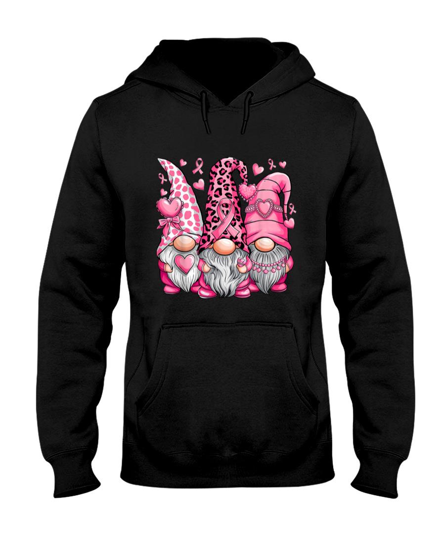 In October We Wear Pink Ribbon Gnomes Women Breast Cancer T-Shirt