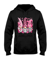 In October We Wear Pink Ribbon Gnomes Women Breast Cancer T-Shirt