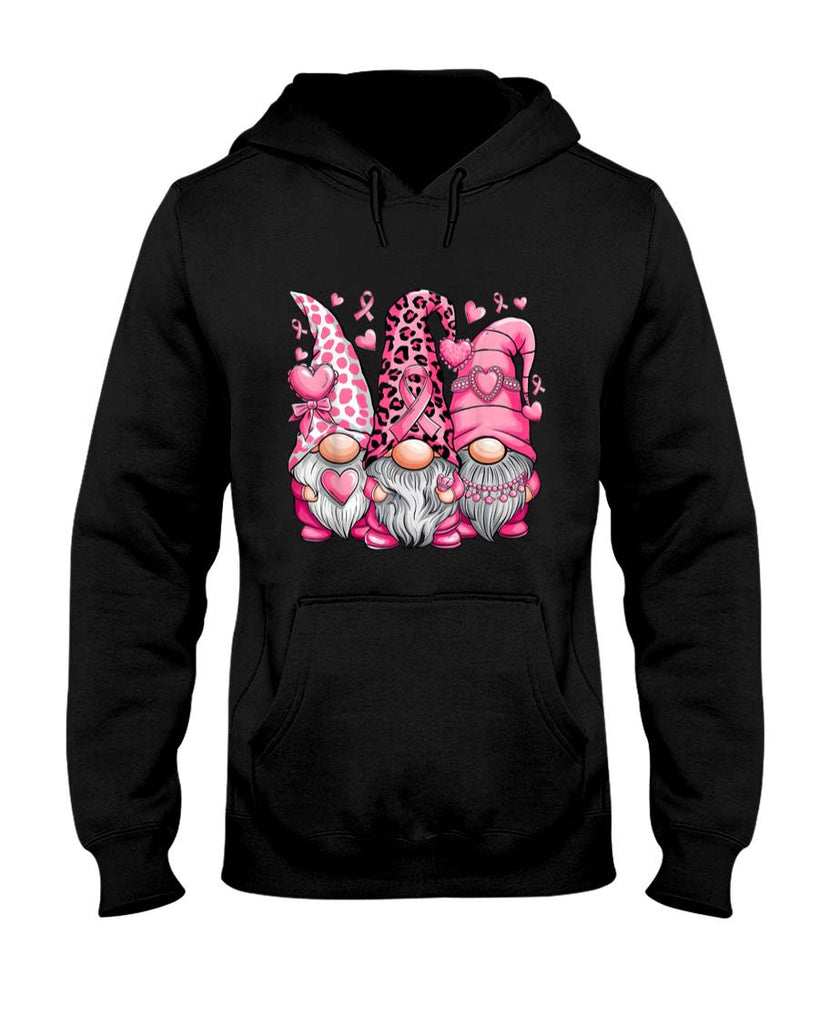 In October We Wear Pink Ribbon Gnomes Women Breast Cancer T-Shirt