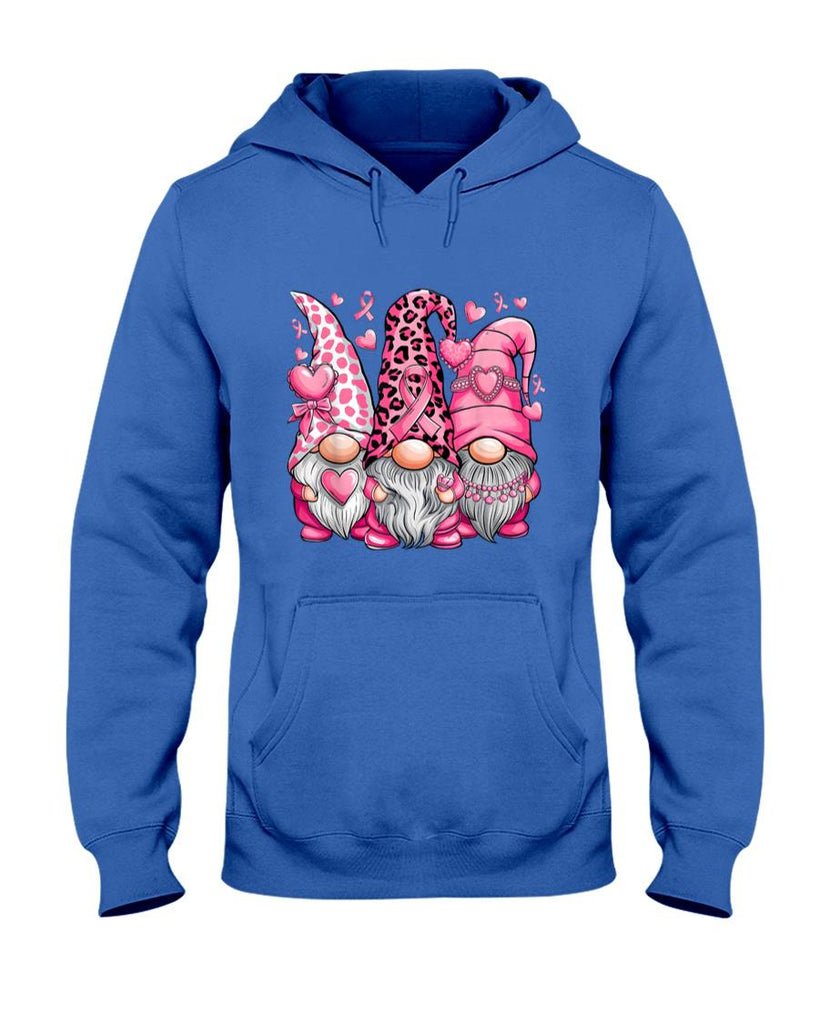 In October We Wear Pink Ribbon Gnomes Women Breast Cancer T-Shirt