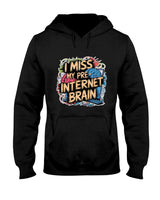 Retro Nostalgia - I Miss My Pre-Internet Brain Digital Nostalgia Retro - Premium T-Shirt