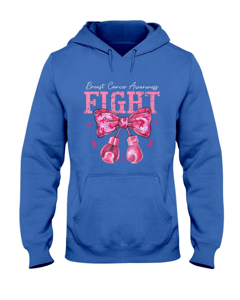 Fight Breast Cancer Awareness Shirts Women Bow Pink Ribbon T-Shirt
