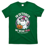 in October We Wear Pink Shirt Ghost Breast Cancer Awareness T-Shirt_1