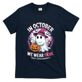 in October We Wear Pink Shirt Ghost Breast Cancer Awareness T-Shirt_1