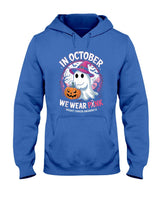 in October We Wear Pink Shirt Ghost Breast Cancer Awareness T-Shirt_1