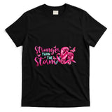 Stronger Than The Storm Boxing Gloves Breast Cancer Ribbon T-Shirt